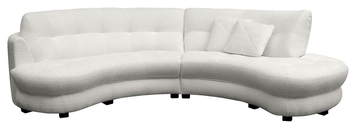 Ecksofa Bretania Hellgrau S: 300x113 cm - Hellgrau/Schwarz, Design, Textil (300/113cm) - Livetastic