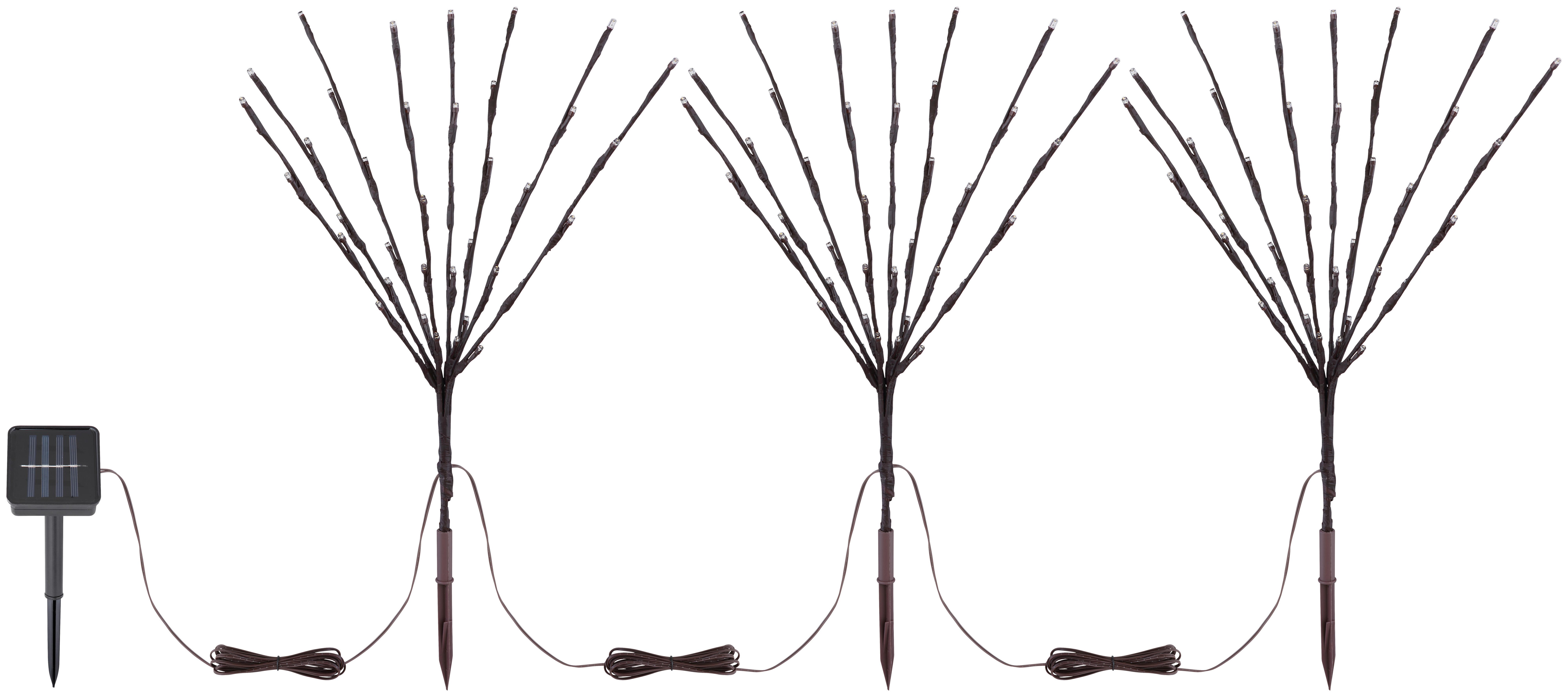 Solarleuchte Braun 120xled H: 62 cm - Braun, Basics, Kunststoff (900/62cm) - Globo