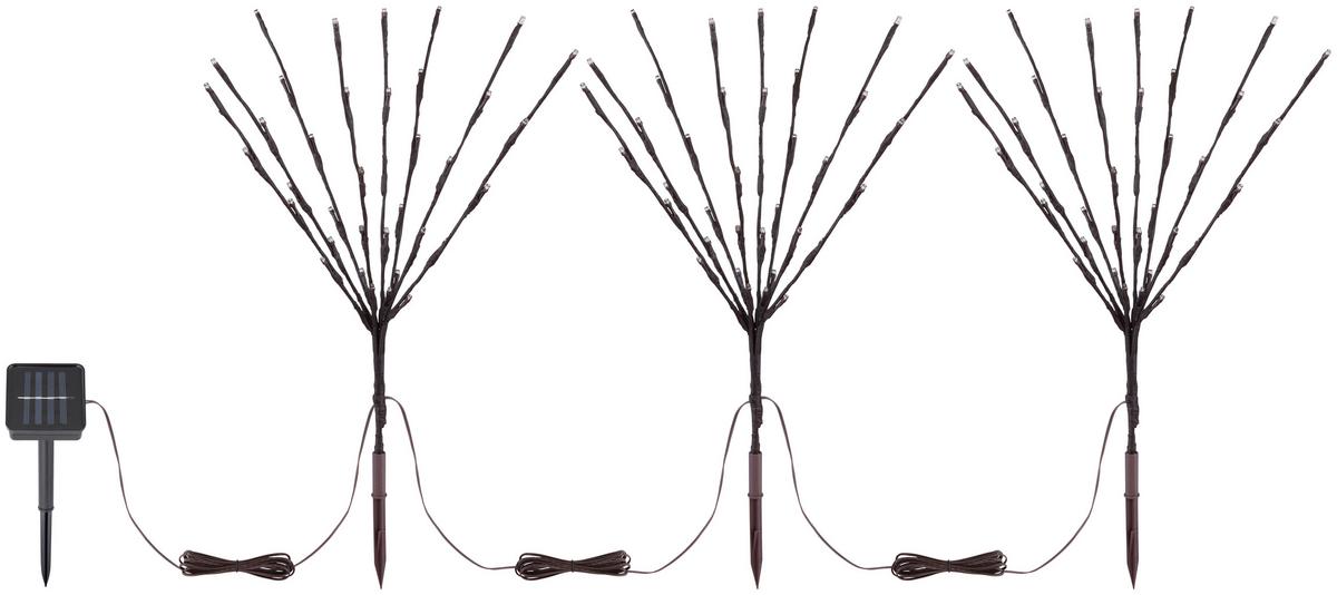 Solarleuchte Braun 120xled H: 62 cm - Braun, Basics, Kunststoff (900/62cm) - Globo