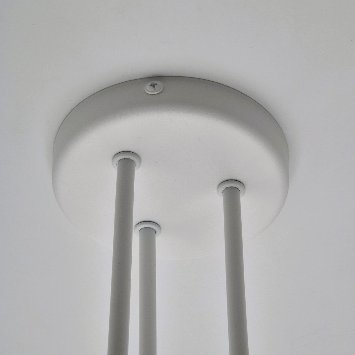 Deckenleuchte Domino Weiß Hochglanz D: 55 cm - Weiß Hochglanz, Design, Metall (55/40cm)