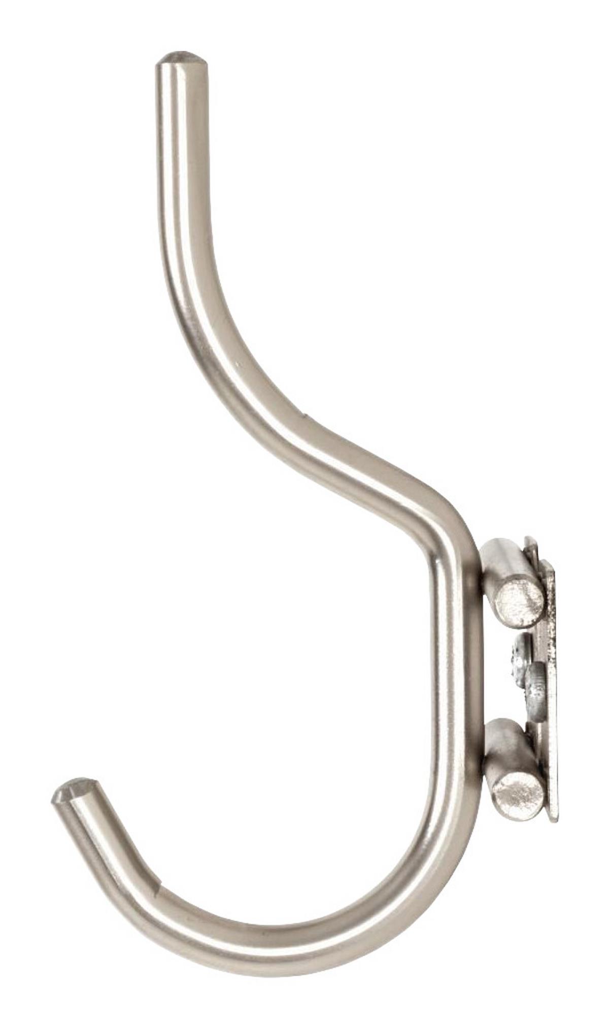 LIŠTA S HÁČIKMI PIPPO - farba ušľachtilej ocele, Modern, kov (38/14/8cm)