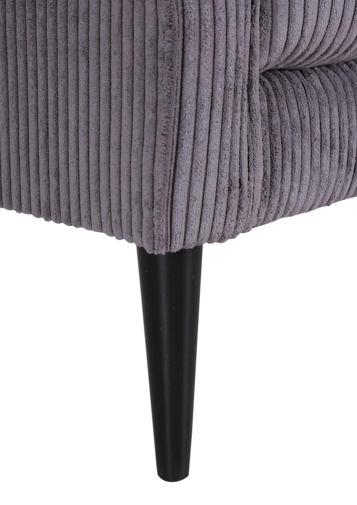 Kreslo - ušiak VIOLA, tmavosivý menčester - čierna/tmavosivá, drevo/textil (82/95/85cm) - Mömax