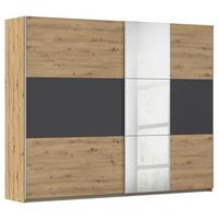 Tolóajtós Szekrény Foster 261/210 Cm - Artisan tölgy/szürke, Konventionell, faalapú anyag (261/210/59cm)