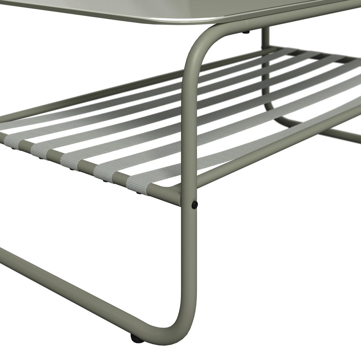 Loungegarnitur Miami - Beige/Grau, MODERN, Glas/Textil (128/62/82cm) - Beldano