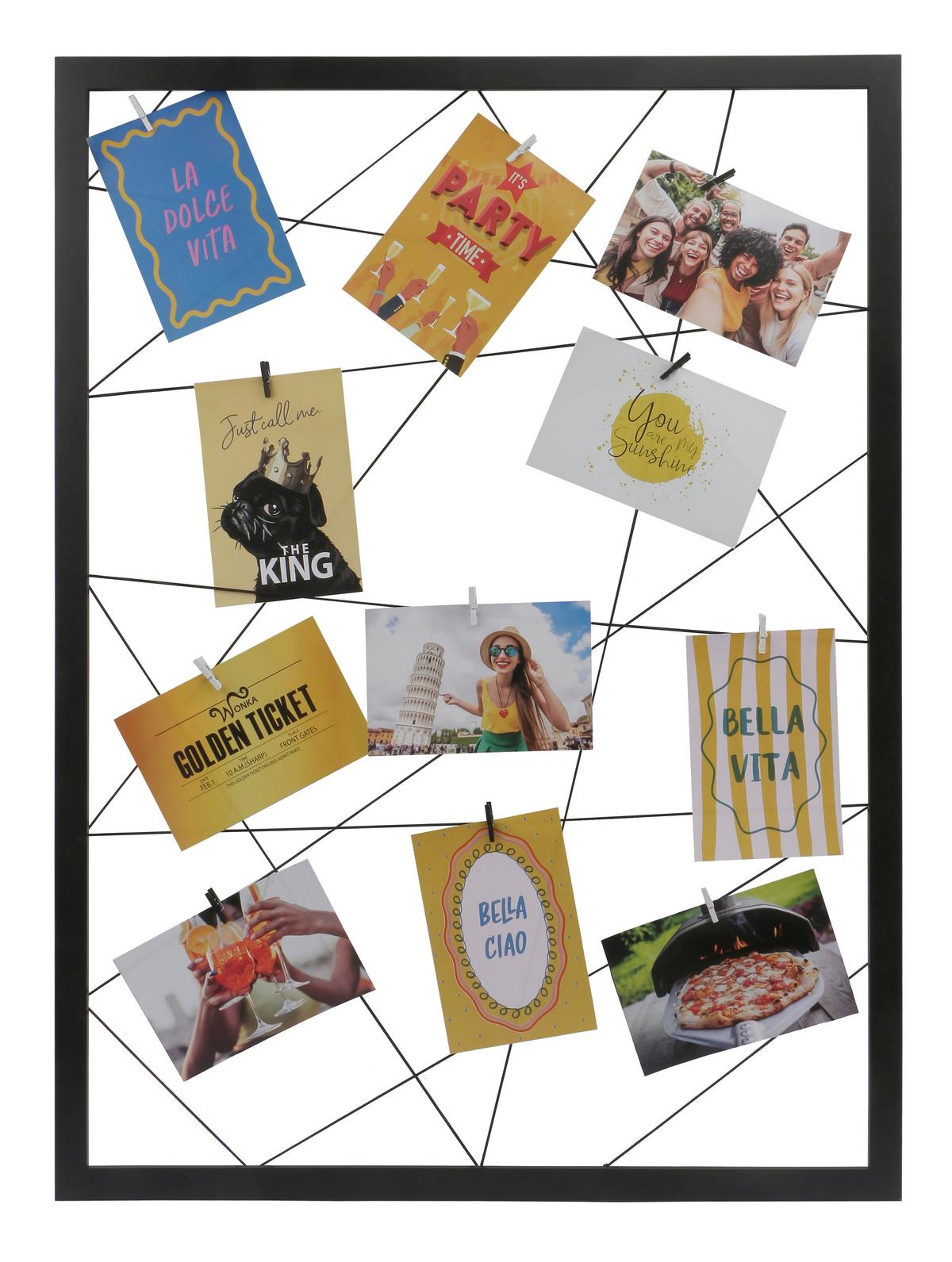 Bilderrahmen Else - Weiß, KONVENTIONELL, Glas/Holz (76,5/56,5cm) - Luca Bessoni