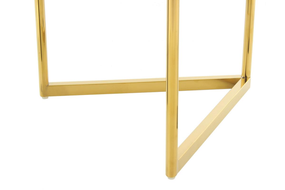 Hocker Wynona 325 Schwarz/goldfarben D: 40 Cm - Goldfarben/Schwarz, Design, Textil (40/49cm) - Kayoom