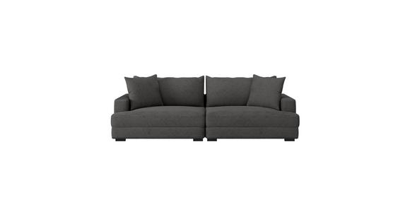 Megasofa Pelle-Megasofa - Wengefarben/Dunkelgrau, Trend, Textil (261/124cm) - Luca Bessoni