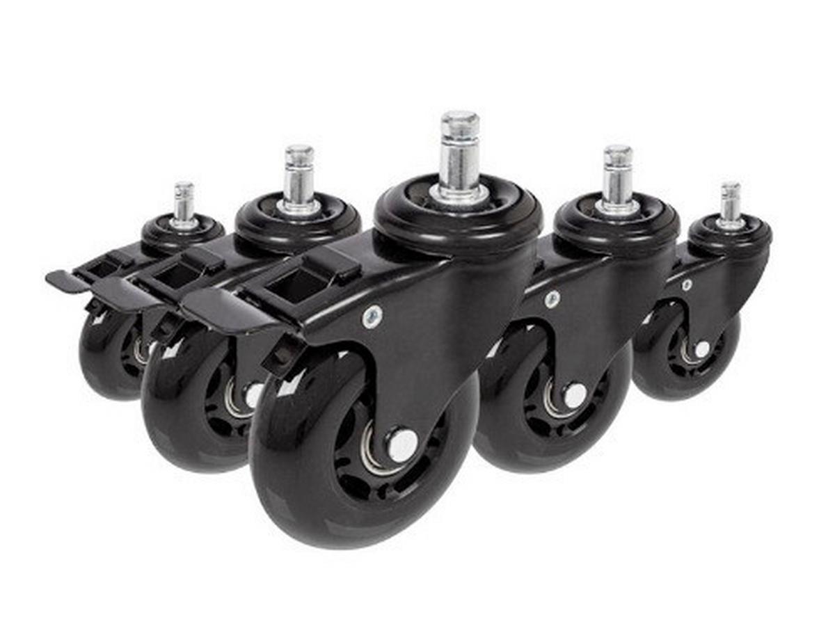 Drehstuhlrolle Rolo Skate - Schwarz, Basics, Kunststoff/Metall (3,6/10/75cm) - MID.YOU