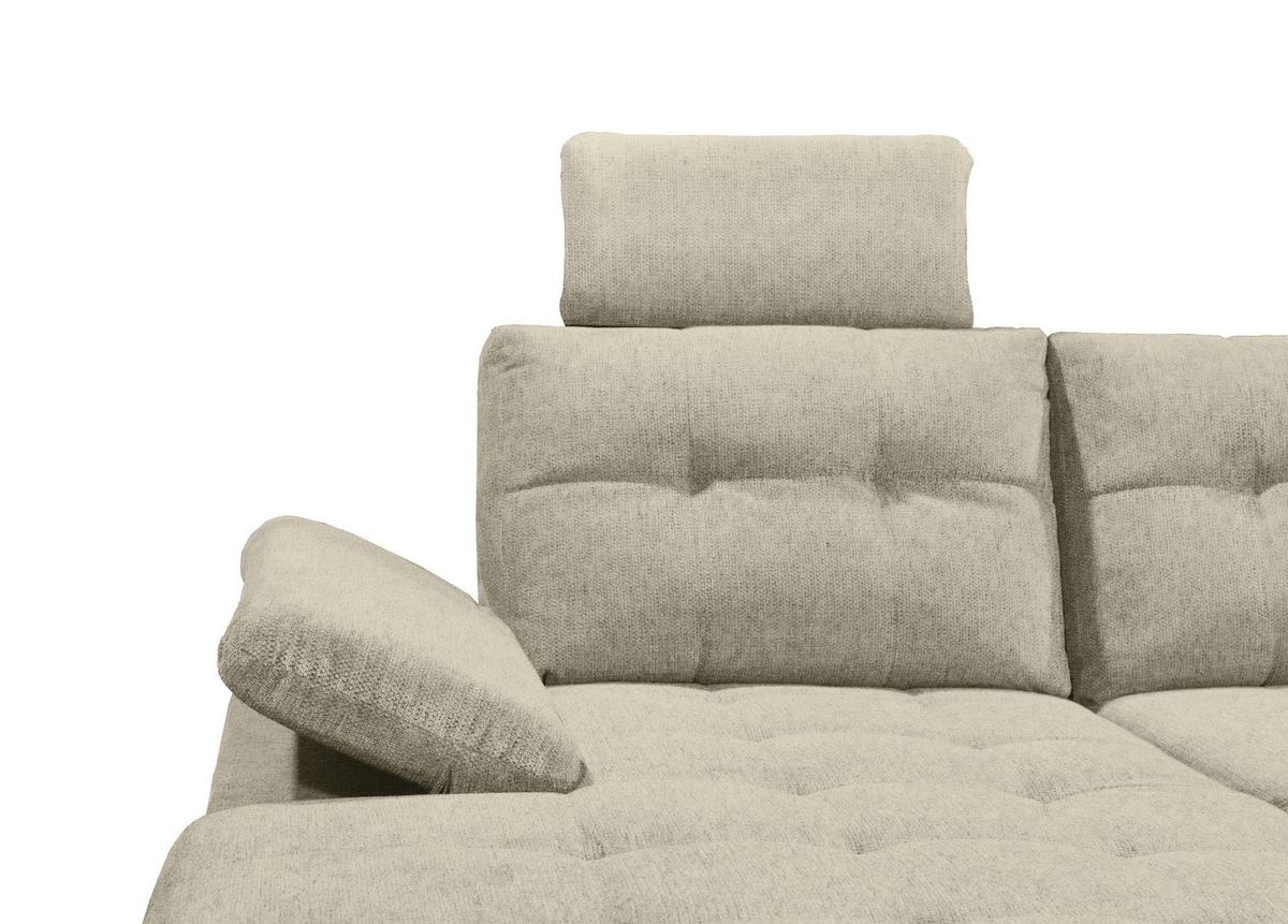 Sedacia súprava DURBAN U, pravá, béžová - čierna/béžová, Konventionell, textil/plast (170/324/218cm) - MID.YOU