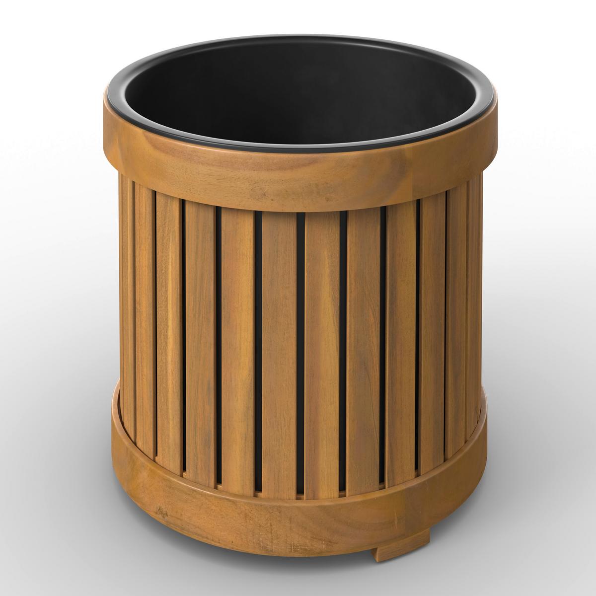 VYSOKÝ ZÁHON MARLO - čierna/farba akácie, Modern, drevo/plast (36/36/36cm) - Bessagi Garden