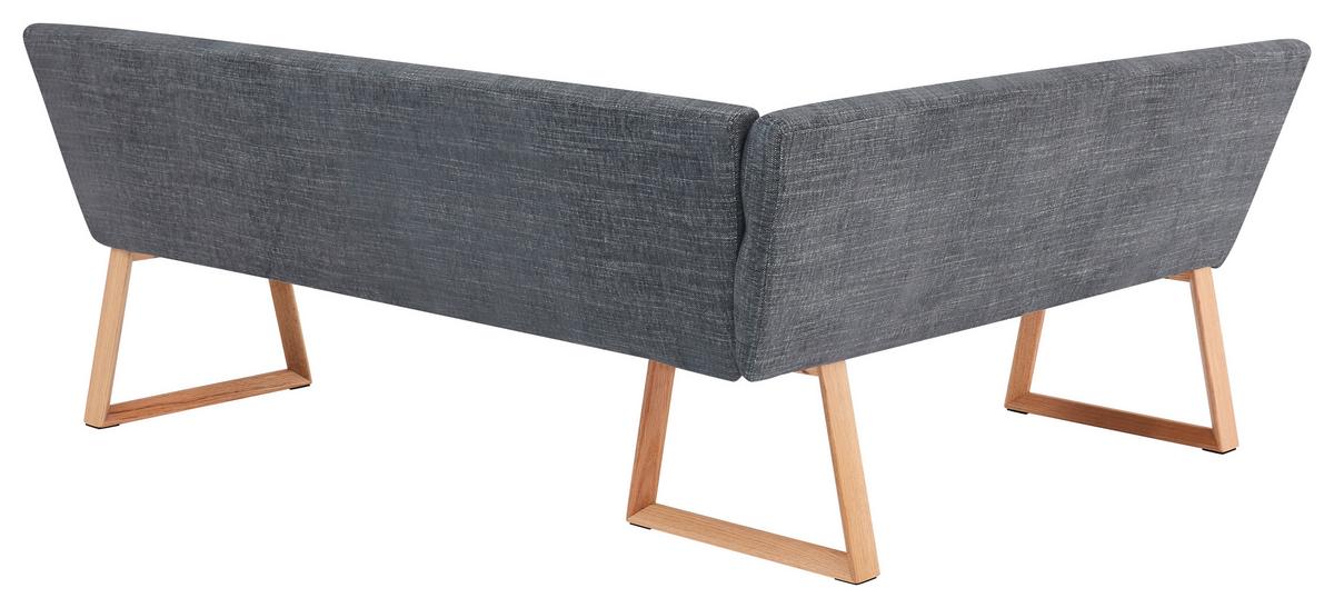 Eckbank Linnea Eichefarben/D-Grau B:162-204cm - Dunkelgrau/Eichefarben, MODERN, Holz/Textil (162-204/82/61cm) - Livetastic