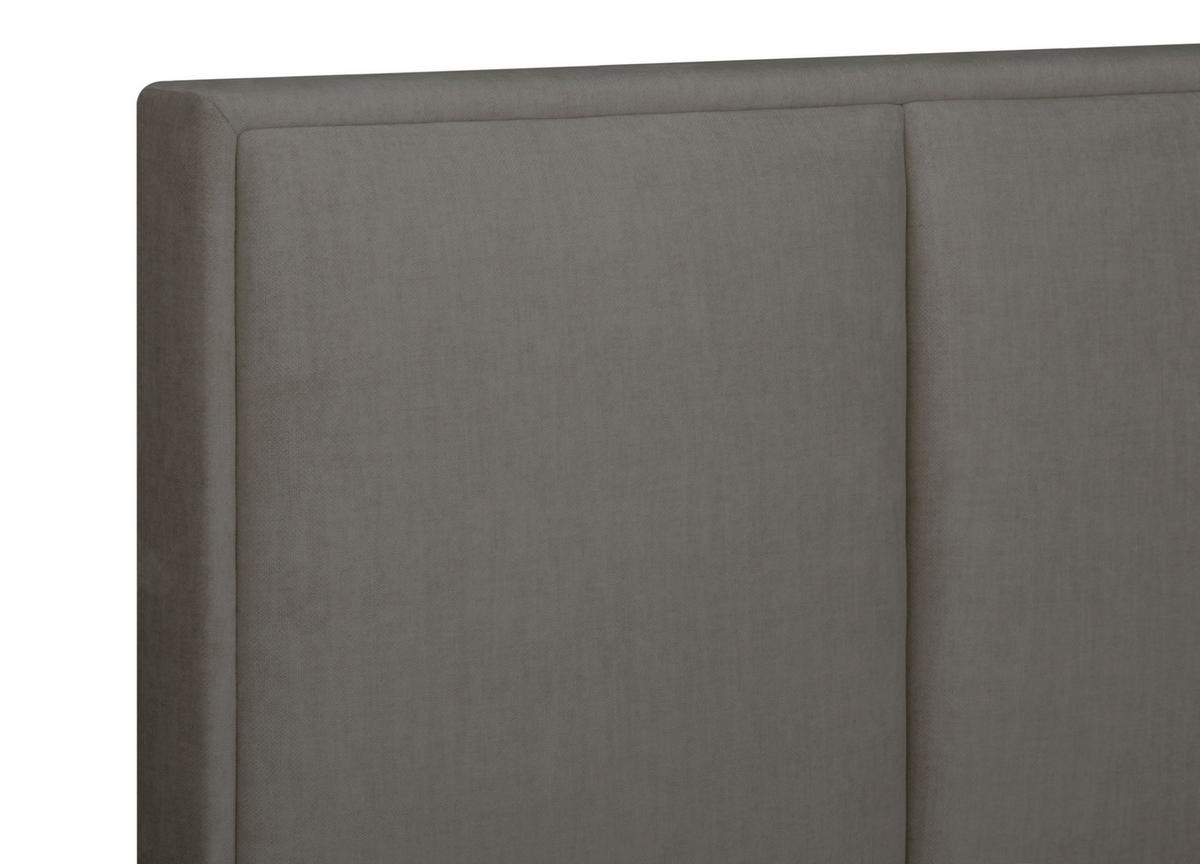 Boxspringbett Graz 180x200 cm Braun inkl. Topper - Alufarben/Braun, MODERN, Textil (180/200cm) - MID.YOU