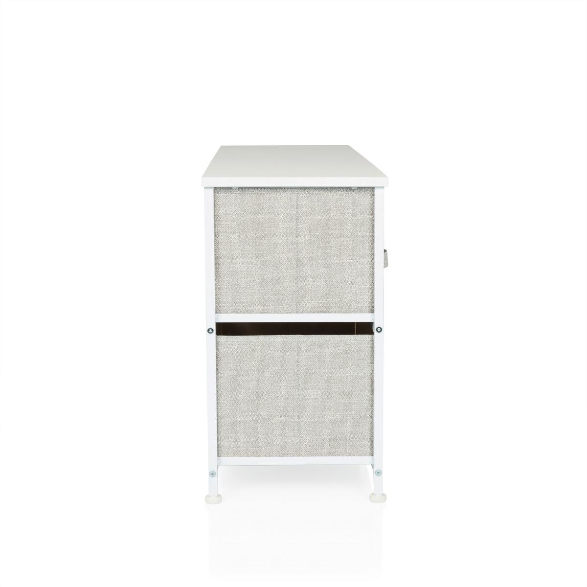 KOMODA FOLDAR - sivá/biela, Modern, textil/plast (100/55/30cm) - MID.YOU