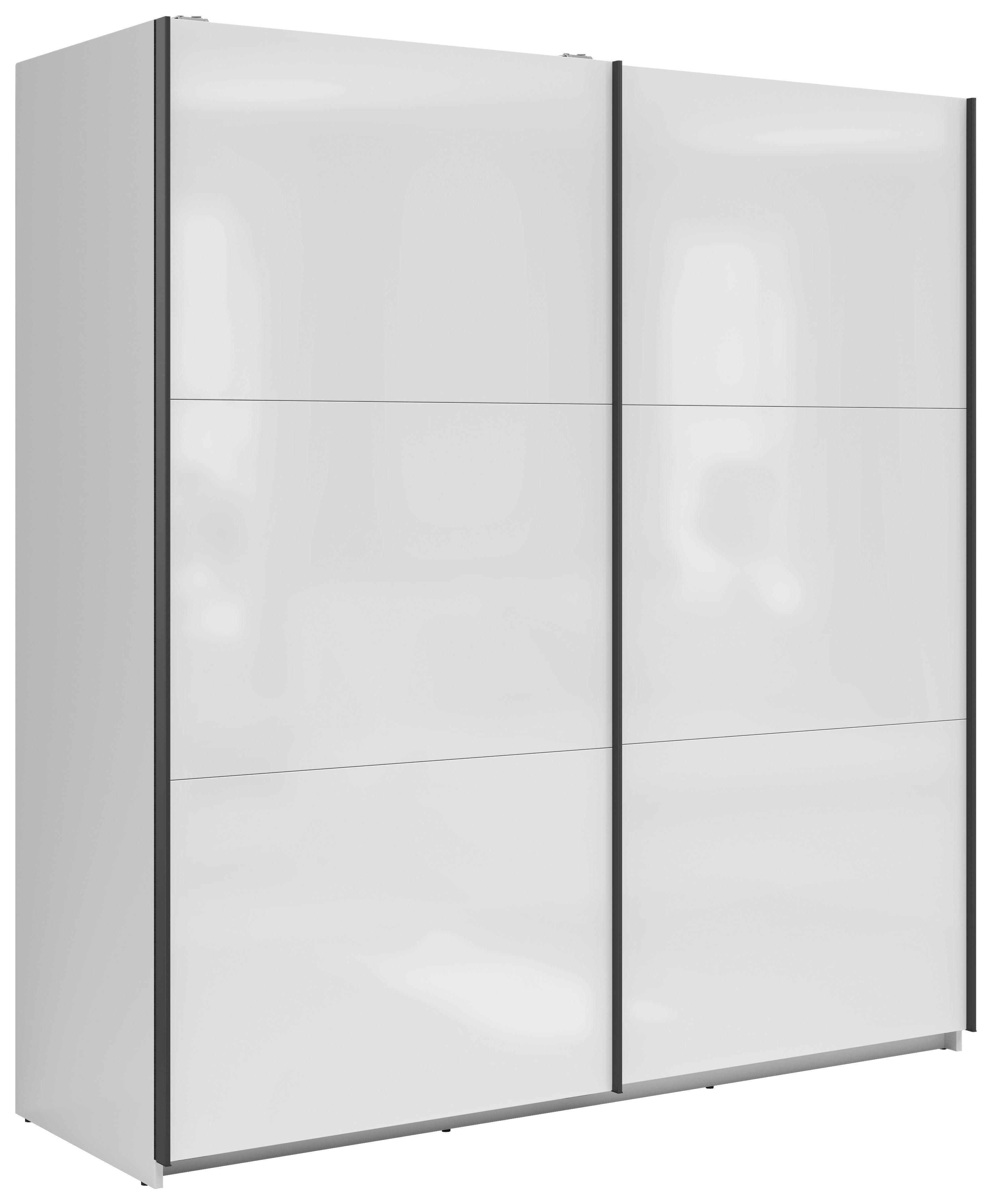 Tolóajtós Szekrény Tetrix  183/195 Cm - magasfényű fehér, Modern, faalapú anyag (183/195,5/60cm) - MID.YOU