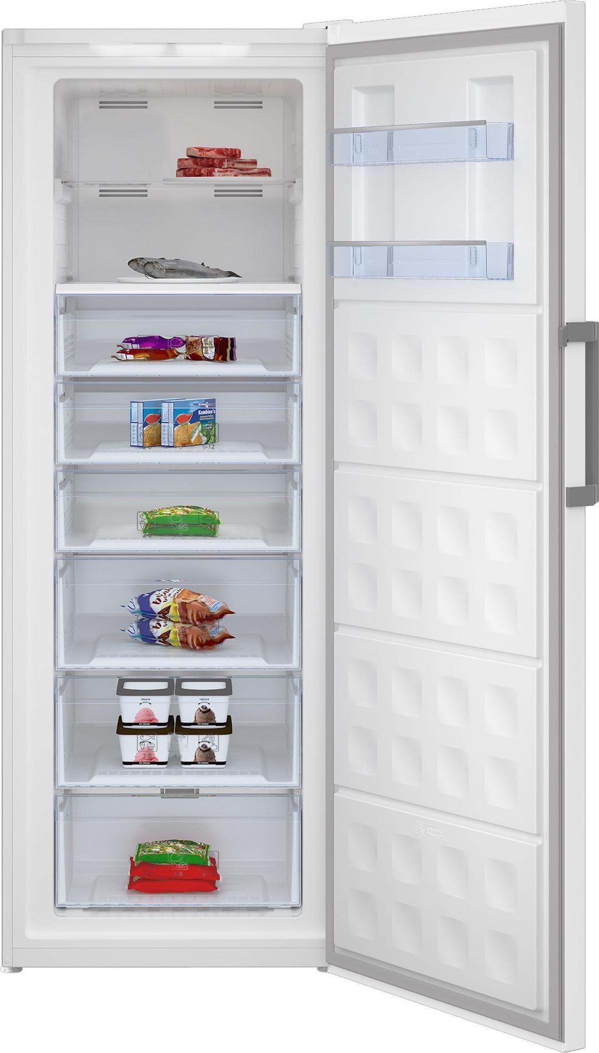 Gefrierschrank RFNE448E45W Nutzinhalt ca. 404L, EEKL: D - Weiß, Basics (70/191,2/81,3cm) - Beko