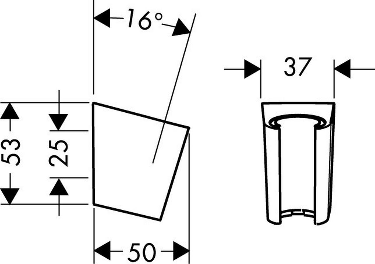 Brausehalterung Chromfarben Hg Porter´c Hb Wandmontage - Chromfarben, Basics, Kunststoff (3,7/6,1/5,0cm)