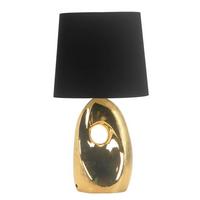 Tischleuchte 41-79916 - Goldfarben/Schwarz, Design, Keramik/Textil (16/23/43cm)