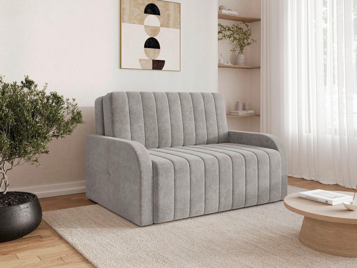 Schlafsofa Alaska Grau, B: 141 cm - Schwarz/Grau, Design, Textil (141/90/104cm) - MID.YOU