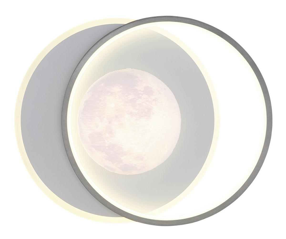 LED-Deckenleuchte 4000k, 30w - Schwarz/Weiß, Design, Kunststoff/Metall (36,9/30/8,3cm) - Globo