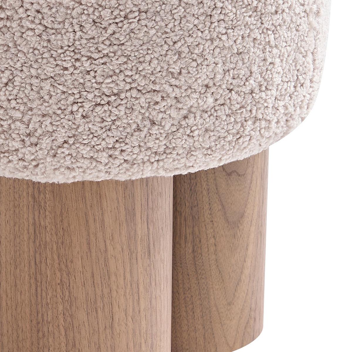 Hocker Braun, Walnussfarben B: 50cm - Walnussfarben/Braun, MODERN, Holzwerkstoff/Textil (50/49/50cm) - Livetastic