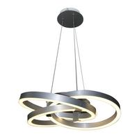 Led-hängeleuchte 6107960 - Alufarben, Design, Kunststoff/Metall (55/150cm) - Näve