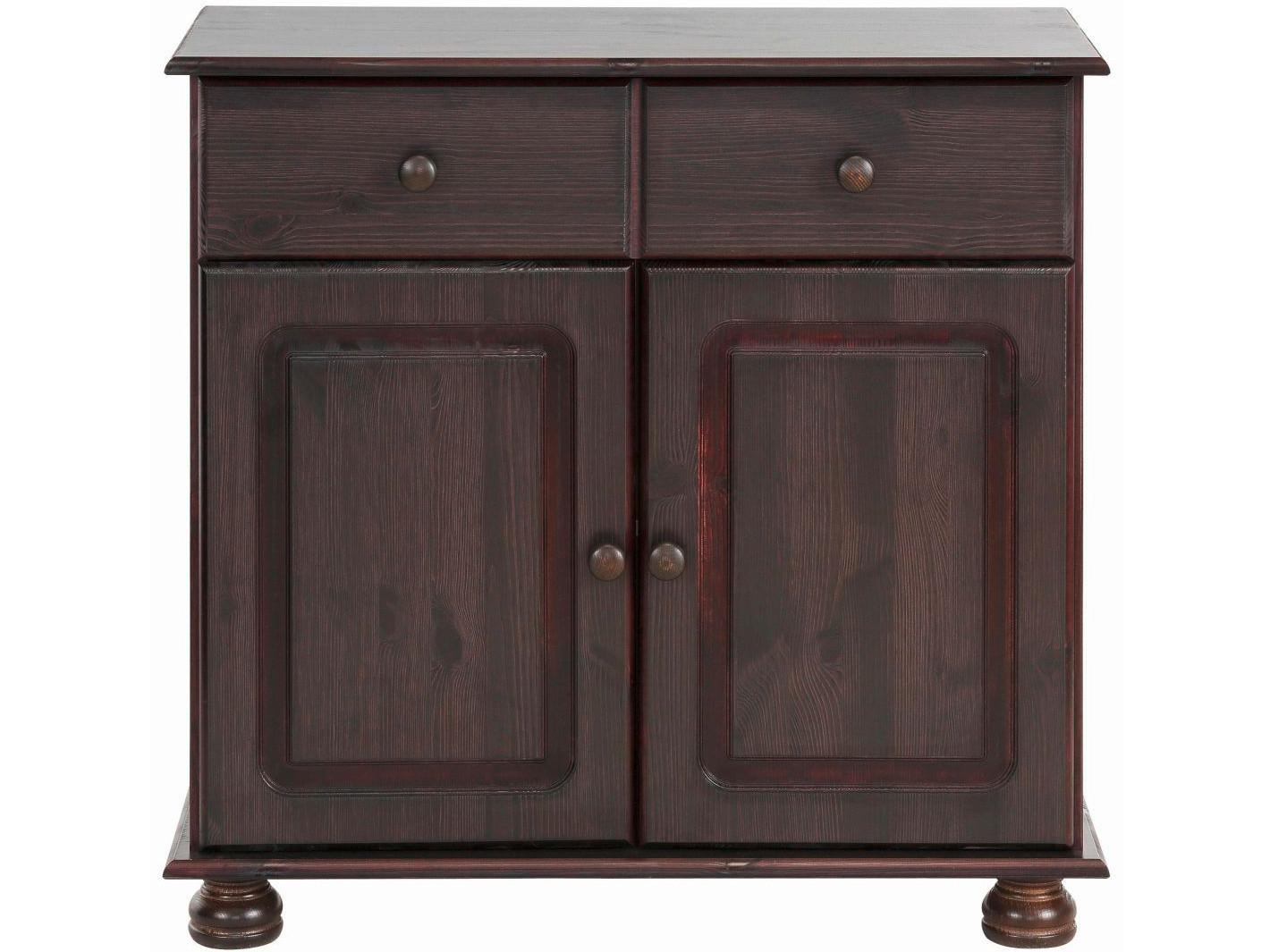 Sideboard Mette Kiefer Massive B: 80 Cm - Dunkelbraun/Braun, Design, Holz (80/76/35cm) - MID.YOU