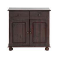 Sideboard Mette Kiefer Massive B: 80 Cm - Dunkelbraun/Braun, Design, Holz (80/76/35cm) - MID.YOU