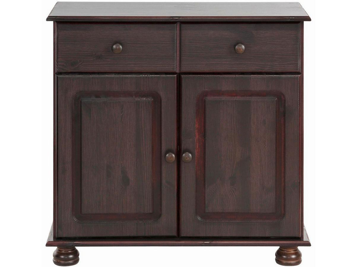 Sideboard Mette Kiefer Massive B: 80 Cm - Dunkelbraun/Braun, Design, Holz (80/76/35cm) - MID.YOU