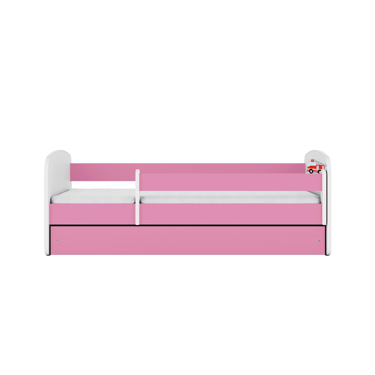 Kinder-/Juniorbett Babydreams Inkl. Matratze 80x160 - Pink/Birkefarben, MODERN, Holz/Holzwerkstoff (80/160cm) - MID.YOU
