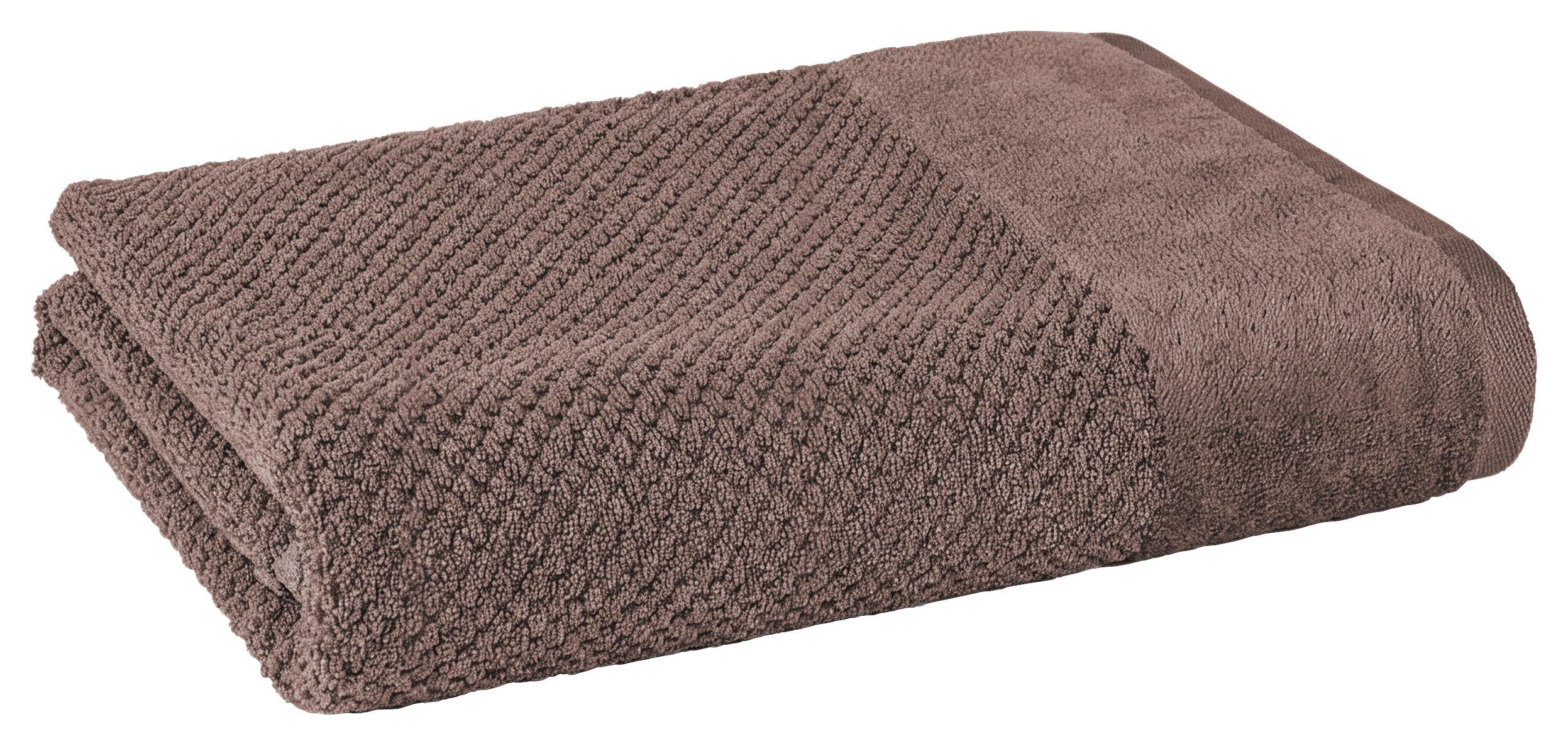 DUSCHTUCH Popcorn 70x140 cm Dunkelbraun - Dunkelbraun, Basics, Textil (70/140cm)