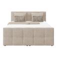 Boxspringbett mit Topper mit Bettkasten 180x200 cm Medino - Beige, KONVENTIONELL, Holz/Holzwerkstoff (180/200cm) - Luca Bessoni