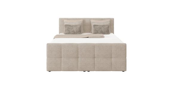 Boxspringbett mit Topper mit Bettkasten 180x200 cm Medino - Beige, KONVENTIONELL, Holz/Holzwerkstoff (180/200cm) - Luca Bessoni