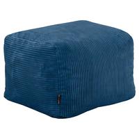 Sitzsack Cubi Cord dunkelblau,Indoor,B: 60cm - Dunkelblau, Basics, Textil (60/40/50cm)