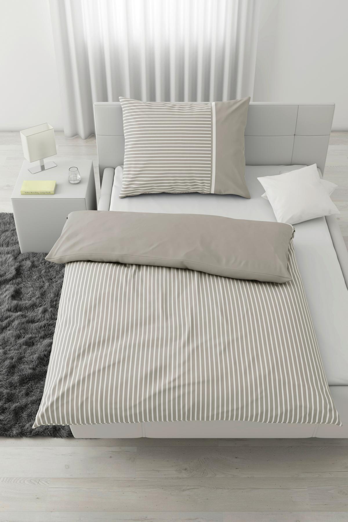 POVLEČENÍ Johannes, 70X90/140X200 cm - světle hnědá, Konvenční, textil (140/200cm) - Mömax