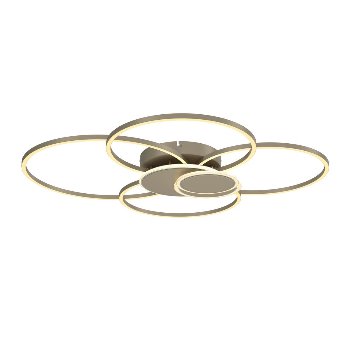 LED-Deckenleuchte CHIARA - Chromfarben/Champagner, Basics, Kunststoff/Metall (91/81/9,5cm) - Luca Bessoni