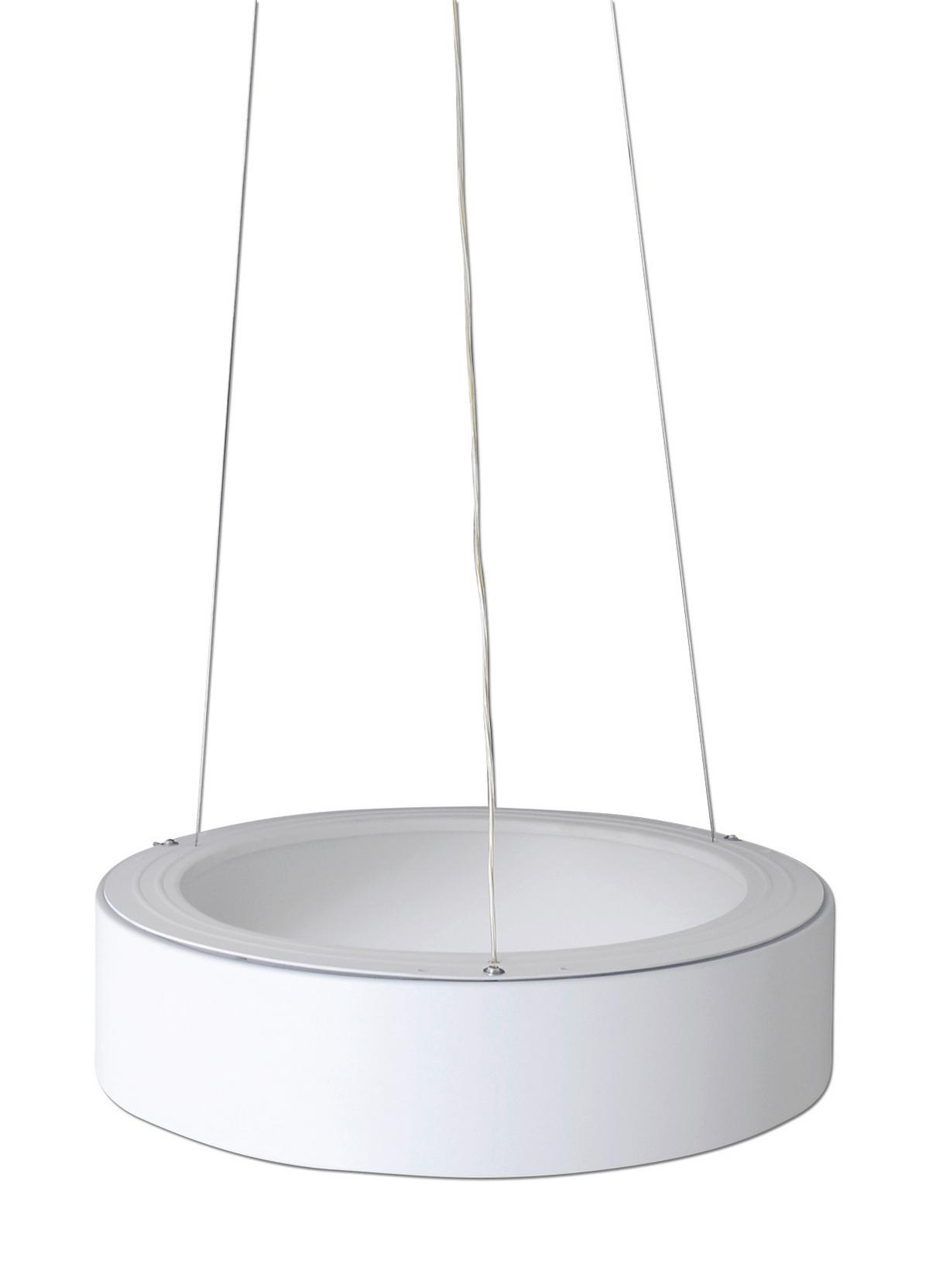 LED-Hängeleuchte Carla H: 150 cm Farbtemperaturwechsler - Weiß, Design, Kunststoff/Metall (45/150cm) - Näve