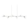 Hängeleuchte Marley H: 150 Cm 6-Flammig - Weiß, MODERN, Metall (115/150/18cm) - Trio Leuchten