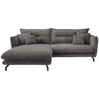 Ecksofa Lava Grau S: 180/255 Cm - Schwarz/Grau, MODERN, Textil (180/255cm) - Livetastic