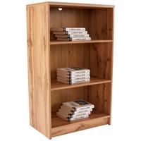 Regal 4-You New B 74 cm, Eiche Dekor - Eichefarben/Schwarz, MODERN, Holzwerkstoff (74/111,5/34,6cm)