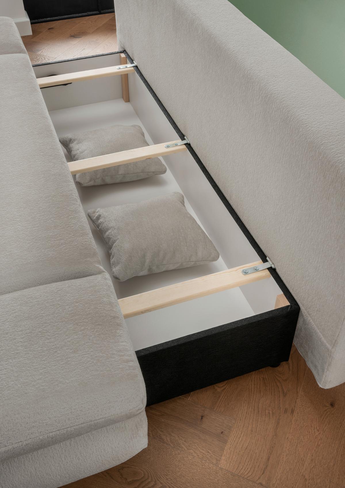 2-Sitzer-Sofa Mit Schlaffunktion Dale B: 208 cm - Chromfarben/Grau, MODERN, Textil (208/86/95cm) - Livetastic