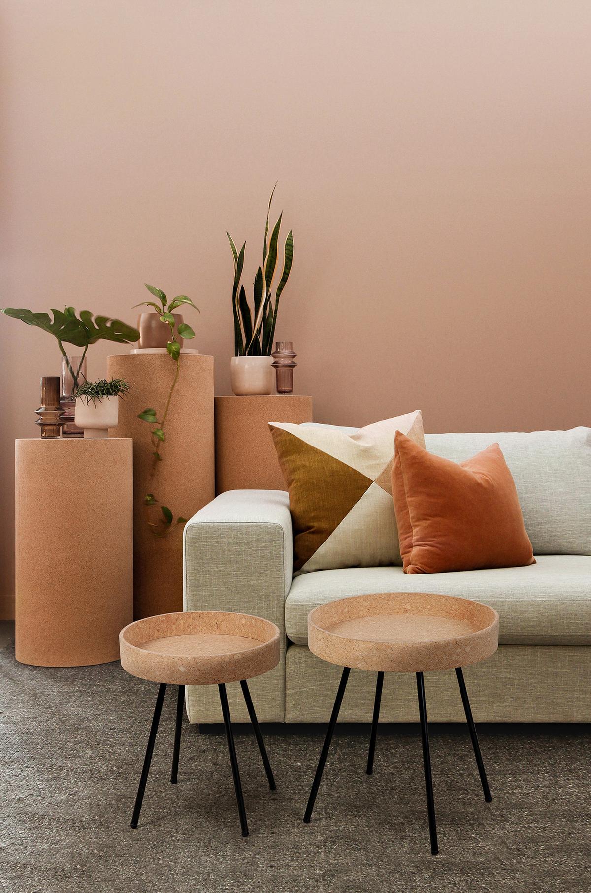 Beistelltischset Naturfarben/schwarz B: 45 Cm - Schwarz/Naturfarben, Design, Holz/Holzwerkstoff (45-38/45-38/50-45cm) - Livetastic