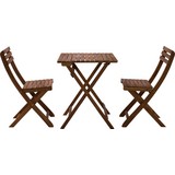 Balkonset Borkum 3-Teilig Aus Akazienholz - Braun/Akaziefarben, MODERN, Holz - Greemotion