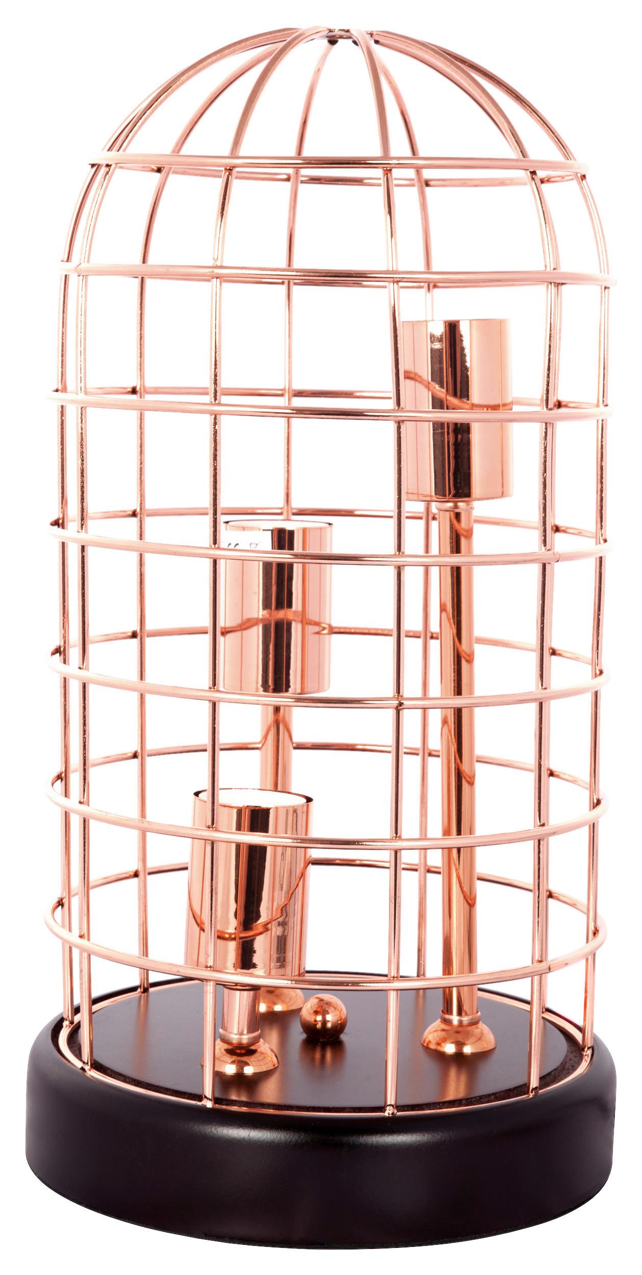 Tischleuchte Kepler 510 Kupfer - Kupferfarben, Trend, Holz/Metall (40/21/21cm) - Kayoom