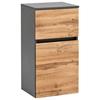 Badezimmer Unterschrank Kopenhagen BxH 40x79 cm - Eichefarben/Silberfarben, KONVENTIONELL, Holzwerkstoff (40/79/35cm) - Held