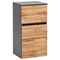 Badezimmer Unterschrank Kopenhagen BxH 40x79 cm - Eichefarben/Silberfarben, KONVENTIONELL, Holzwerkstoff (40/79/35cm) - Held