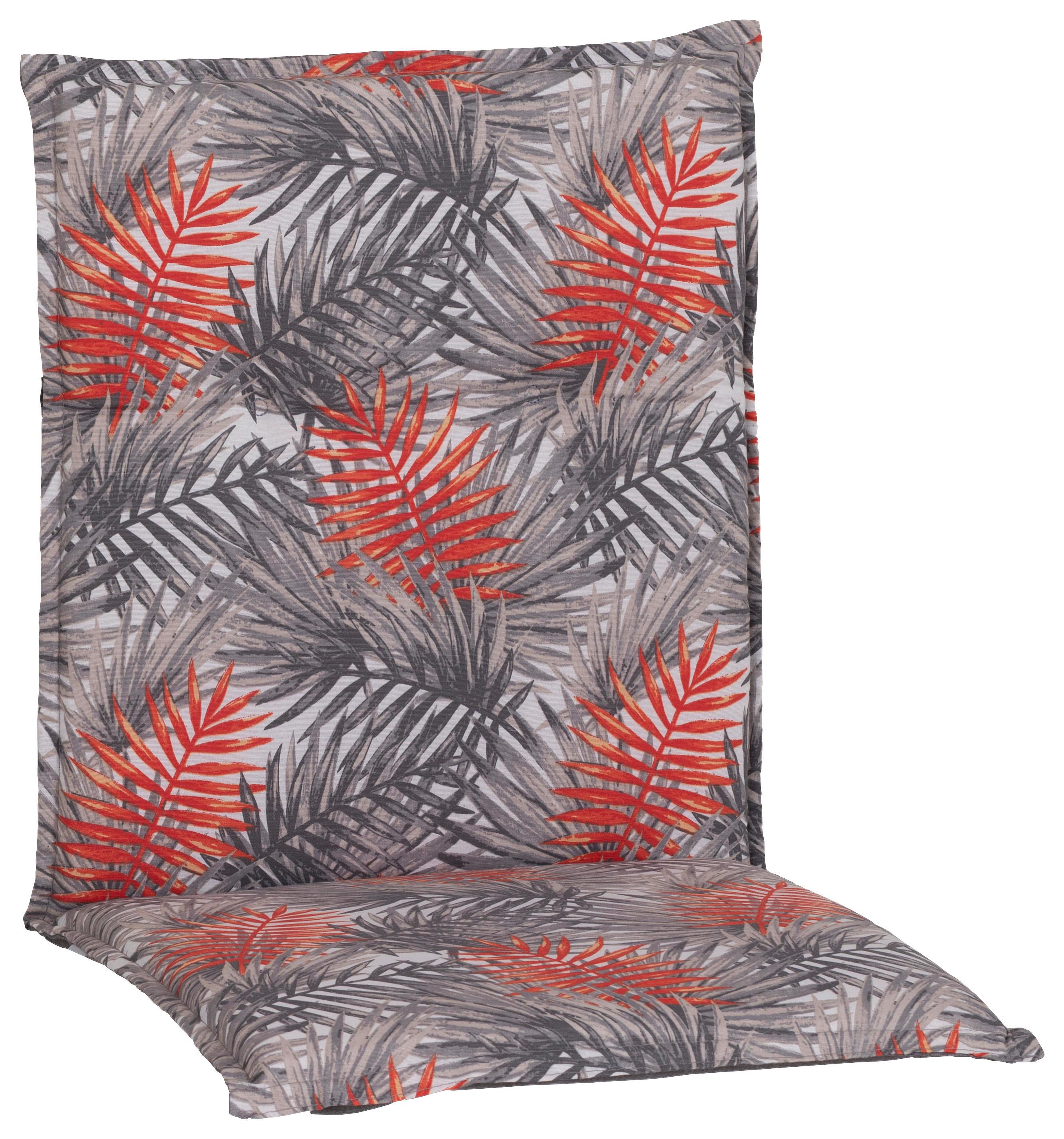 Sesselauflage Niederlehner Grau/Orange - Grau, Basics, Textil (100/48/5cm)
