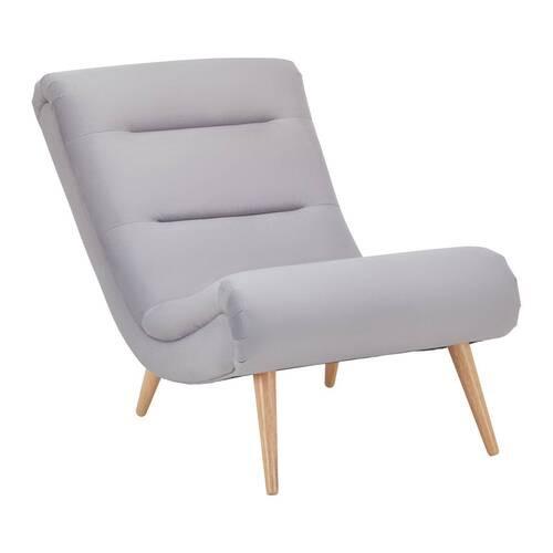 Křeslo JAN sv. šědá - světle šedá/přírodní barvy, Moderní, dřevo/textil (74/102/90cm) - Bessagi Home