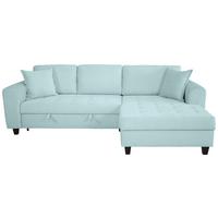 Ecksofa Moritz Graugrün S: ca. 265x155 cm - Salbeigrün, Trend, Textil (265/155cm)