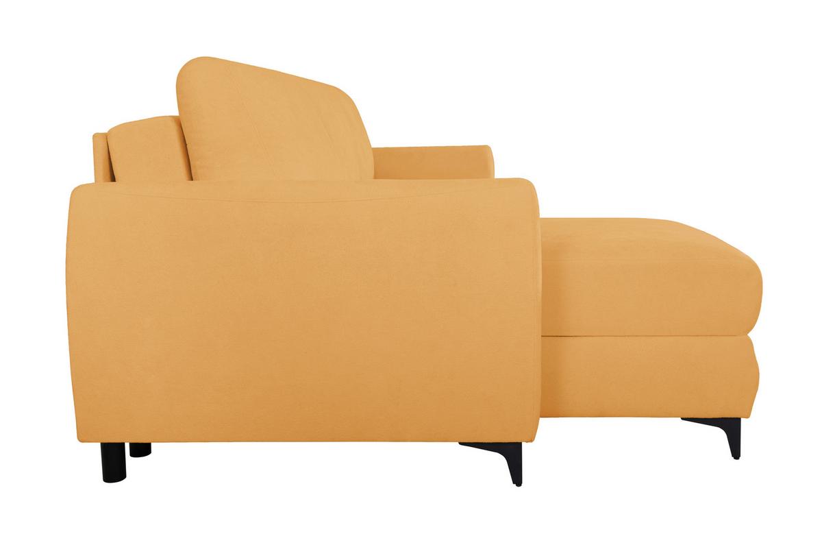 Ecksofa Moli, Gelb S: 236x148 cm - Gelb/Schwarz, Design, Textil (236/148cm) - MID.YOU