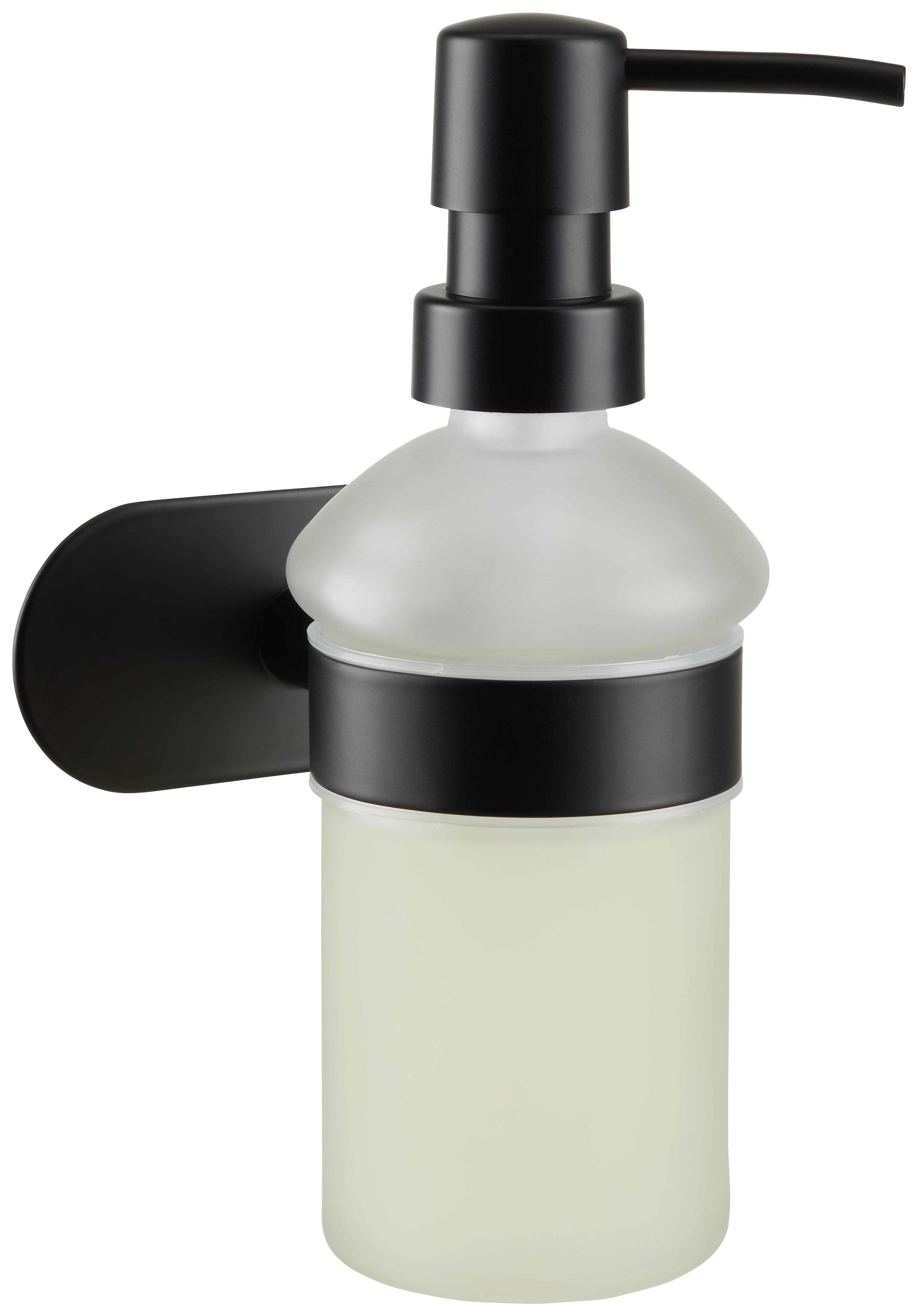 DÁVKOVAČ MYDLA TURBO-LOC -SB- - čierna, Modern, kov (10/16,5/10,5cm) - Mömax